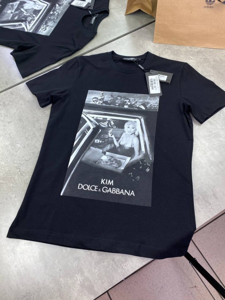 Футболка черная Dolce Gabbana Ciago Kim Black f632, фото №7 Футболка черная Dolce Gabbana Ciago Kim Black f632, фото №7