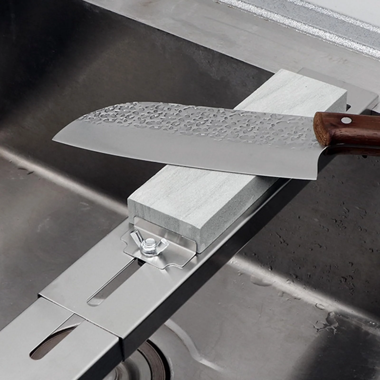 Тримач для точильного каменю на мийку Whetstone Holder з баранцевою гайкою, фото №3