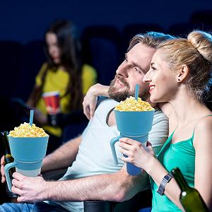 Стакан-поїльник з соломинкою 2-в-1, стакан для подорожей зі змінним кольором synthetic.ua - Фото 1