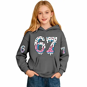 Худи с мемом 67 Y2K Длинный рукав Толстовка с капюшоном с узором 67 Удобные свитшоты Уличная одежда для девочек и мальчиков Повседневный джемпер - Фото 1