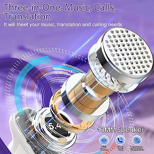 Навушники-перекладачі OYIB AI, 3-в-1 з голосовим перекладачем у реальному часі з підтримкою 164 мов, 6 режимів synthetic.ua - Фото 1