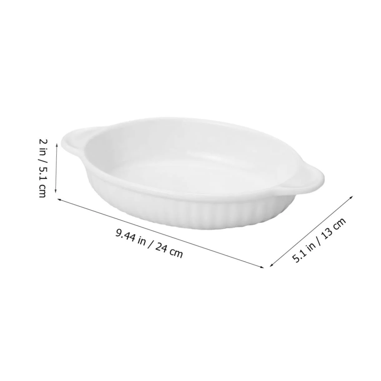 Форма для випікання GALPADA керамічна з подвійними ручками овальна термостійка, фото №8