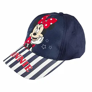 Бейсболка Disney Minnie Mouse розмір 52-54 темно-синя в смужку на липучці - Фото 1