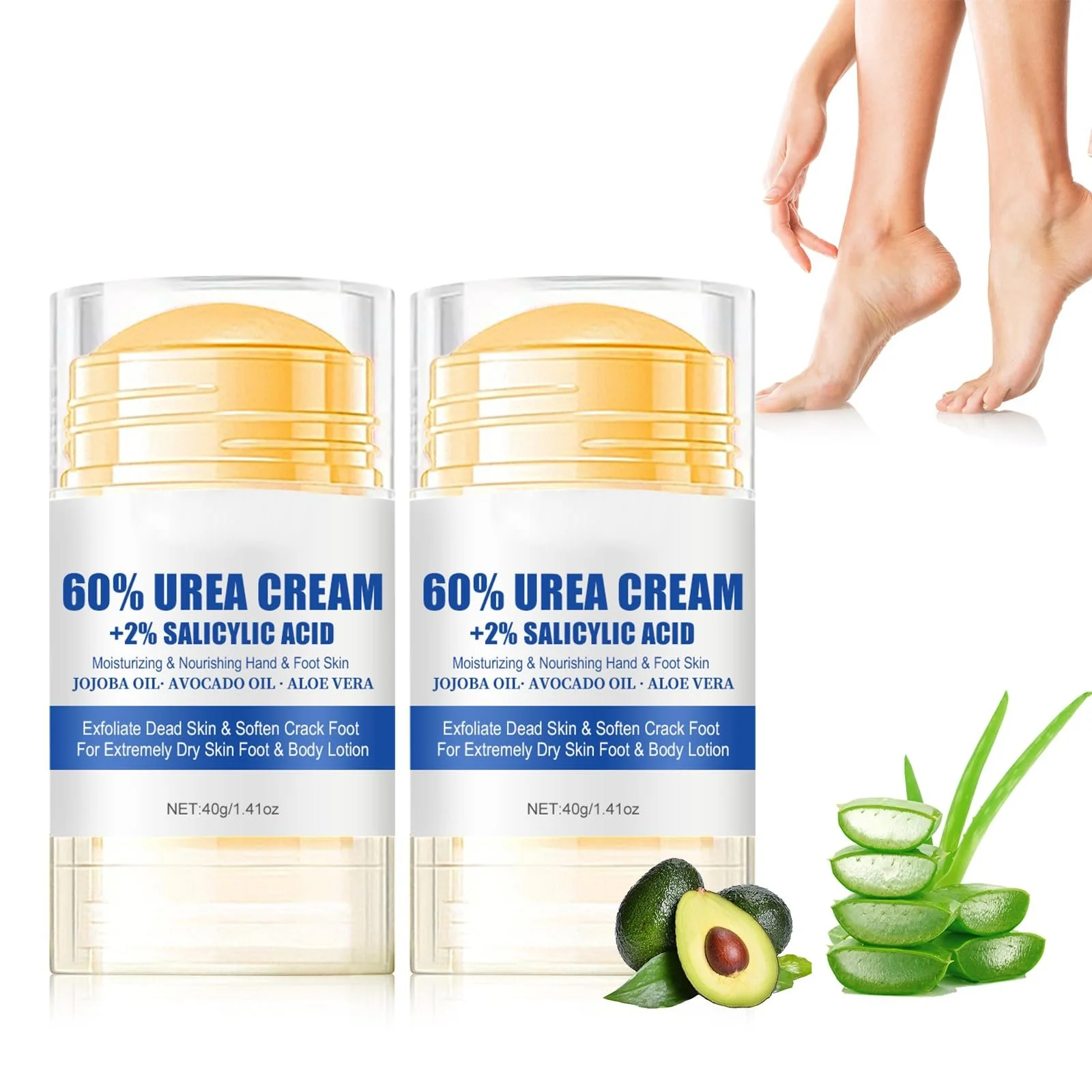 Увлажняющий крем для ног против трещин и натоптышей 60% Urea Набор 2 шт, фото №1 Увлажняющий крем для ног против трещин и натоптышей 60% Urea Набор 2 шт, фото №1