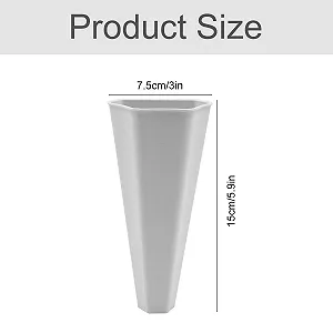 Настінні кашпо-вази Набір 10 шт. пластикові без отворів Білі synthetic.ua - Фото 1