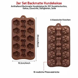Килимки для випікання KIBBEH 2 шт. для собачого печива антипригарні форми "лапки" та "кісточки" synthetic.ua - Фото 1