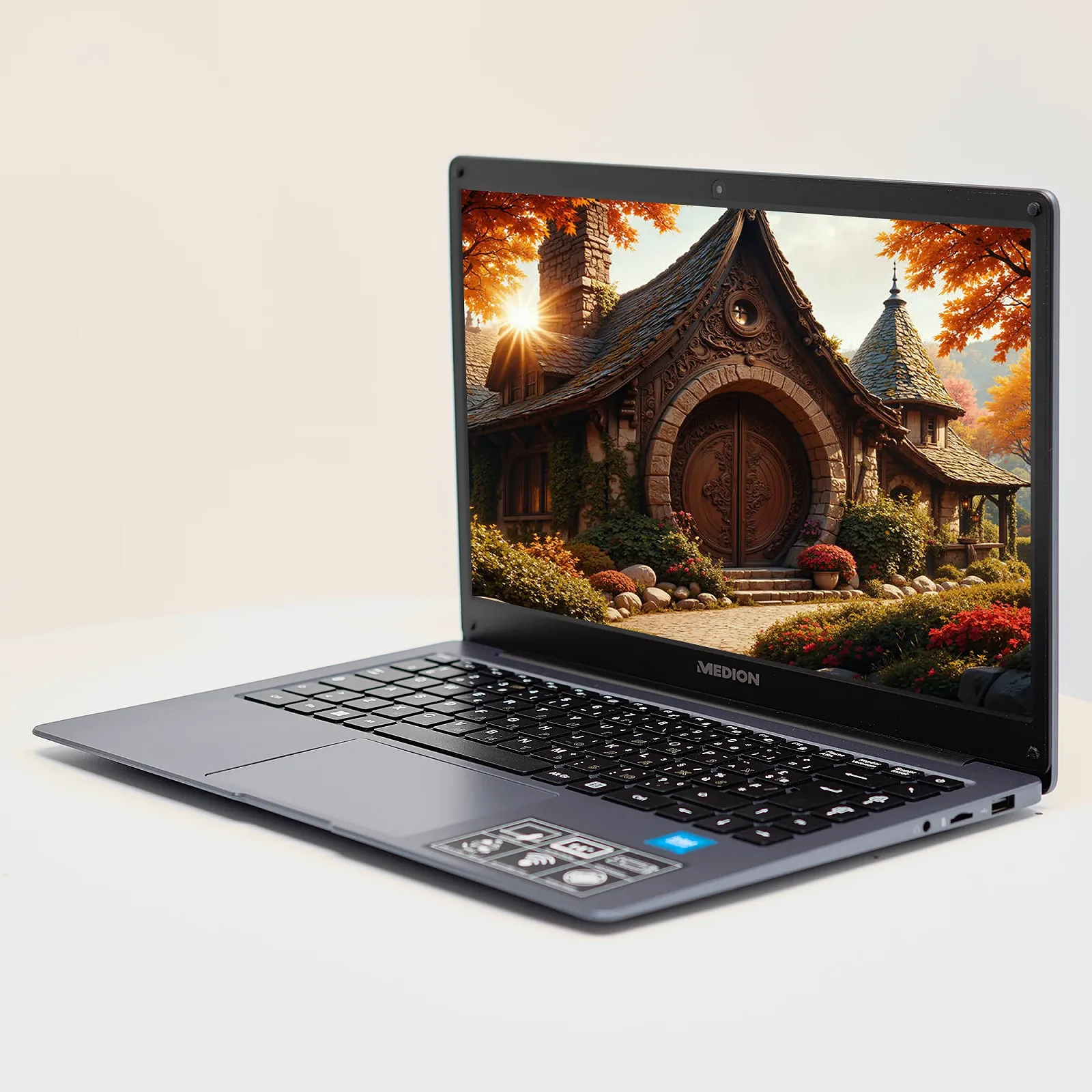 Ноутбук 14" Medion (Lenovo Group) Akoya E14223 | 10-е покоління Intel Celeron N4120 | RAM DDR4 8 ГБ | eMMC 128 ГБ | Intel UHD Graphics 600 | АКБ до 9 годин | Wi-Fi 5.0 | Bluetooth 5.1 | Win11 (5107), фото №2