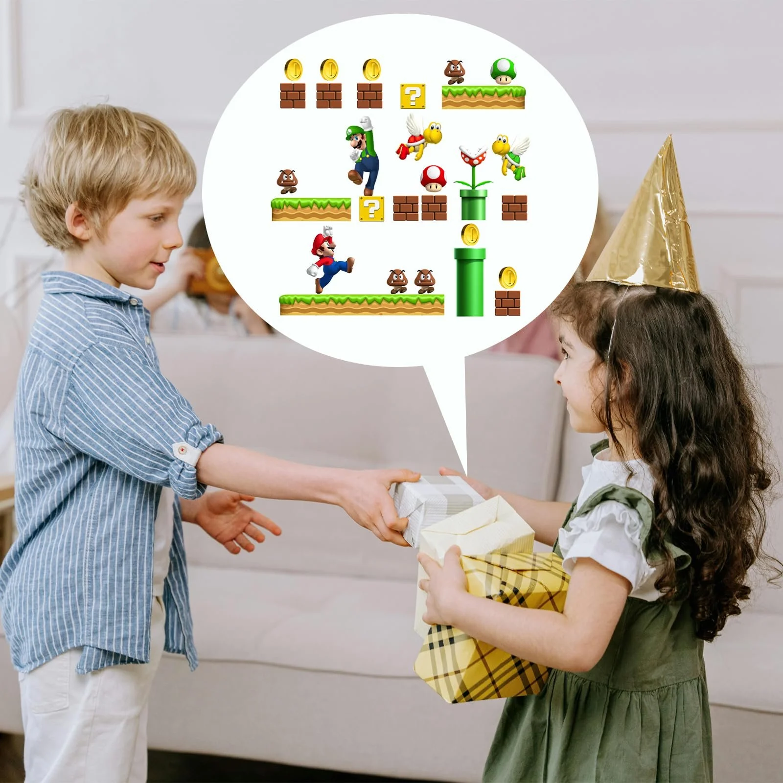 Наклейки на стіну WlsqDE Mario 3D 30 x 90 см 2 шт., фото №7 Наклейки на стіну WlsqDE Mario 3D 30 x 90 см 2 шт., фото №7