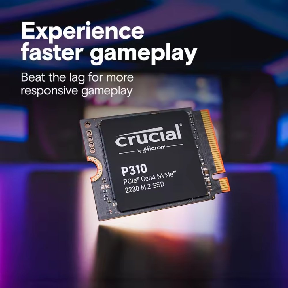 SSD Crucial P310 1TB 2230 M.2 NVMe 7100MB/s PCIe Gen4x4 for PC, Microsoft Surface Pro, Steam Deck, фото №4