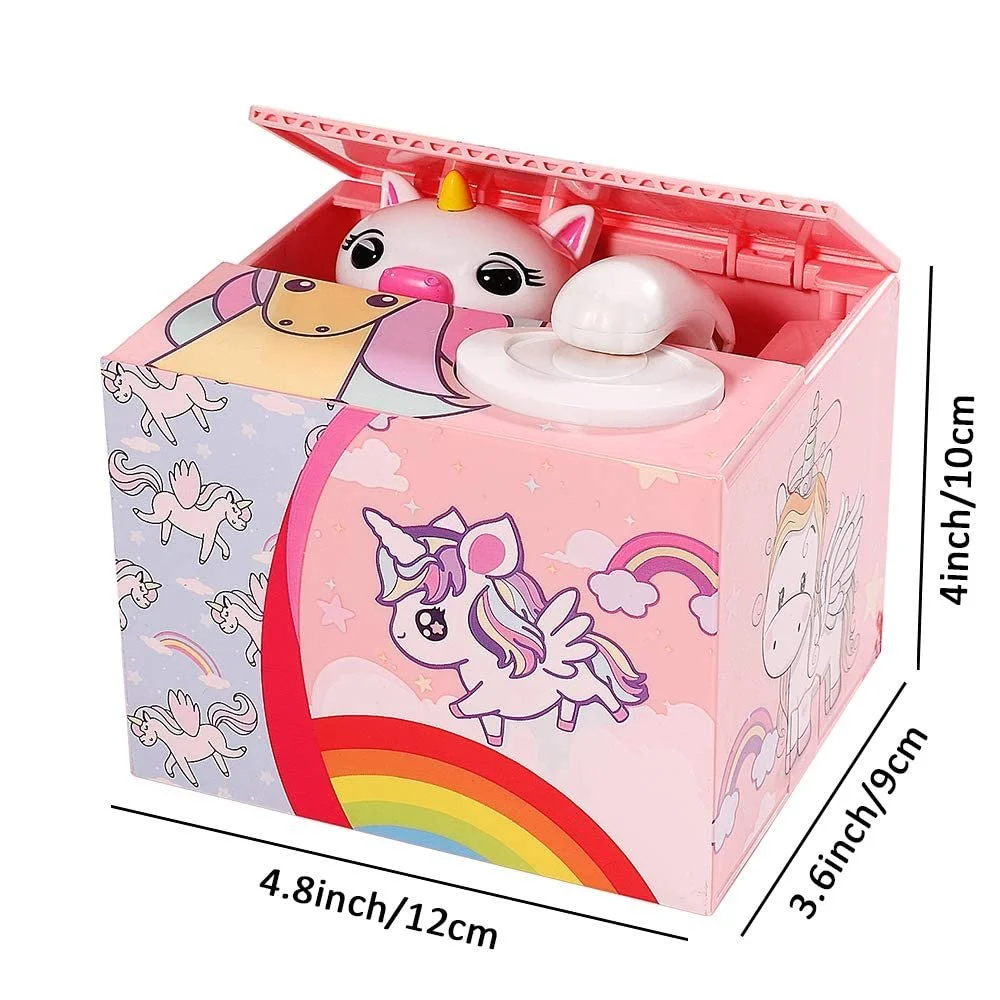 Скарбничка Powerking Дитяча Єдиноріг сталева автоматична зі звуком, фото №6