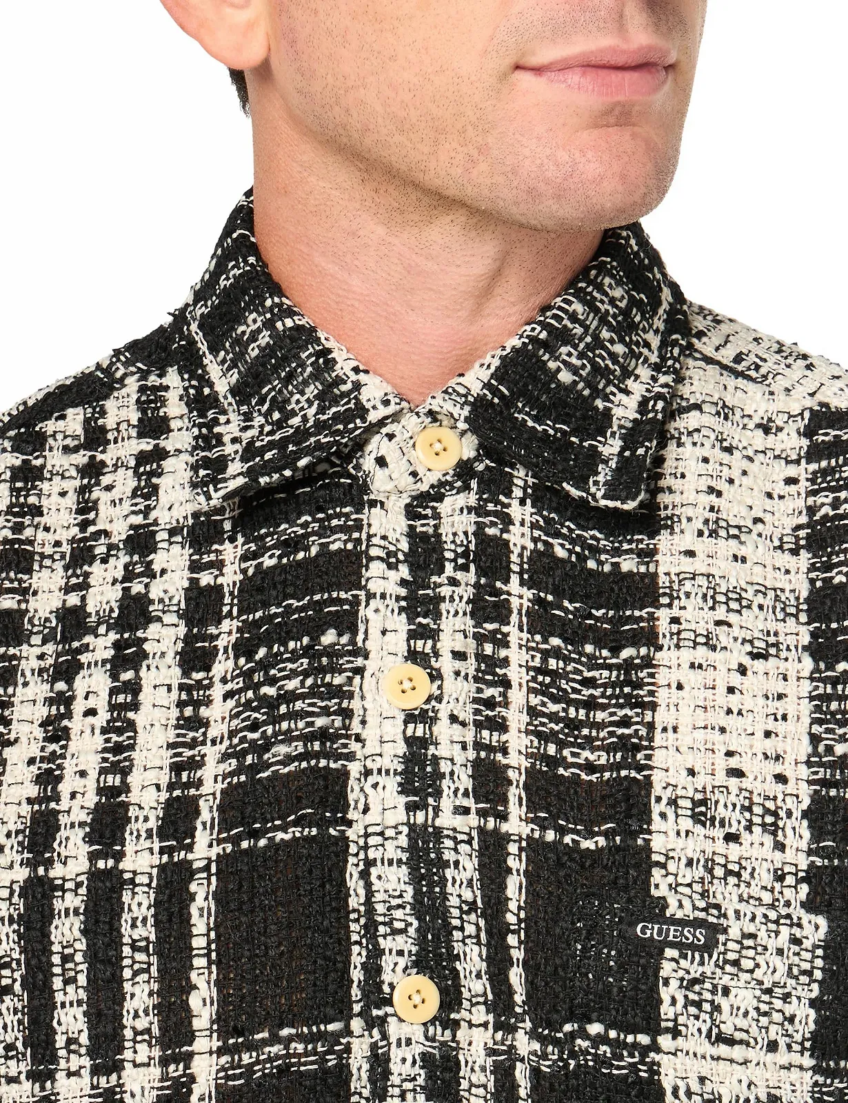 Сорочка GUESS L Cільський Білий Різнокольоровий, фото №3 Сорочка GUESS L Cільський Білий Різнокольоровий, фото №3