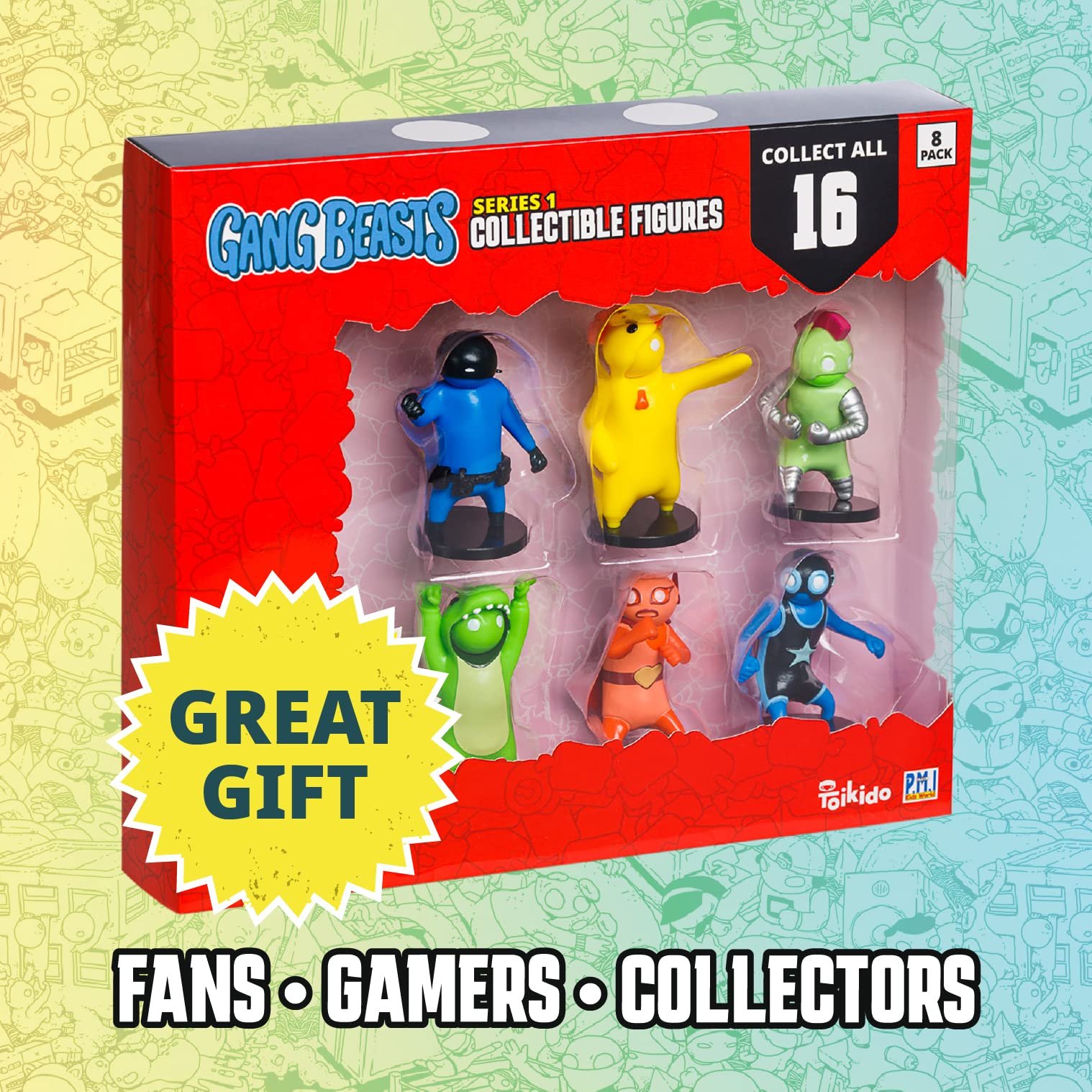 Коллекционные фигурки Toikido Gang Beasts Серия 1, 8 штук, Multi, фото №4