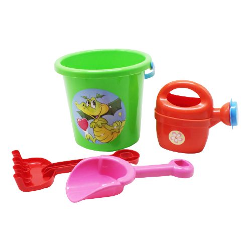 Ведро с песочным набором и лейкой салатовое [tsi104371-TSI], фото №1