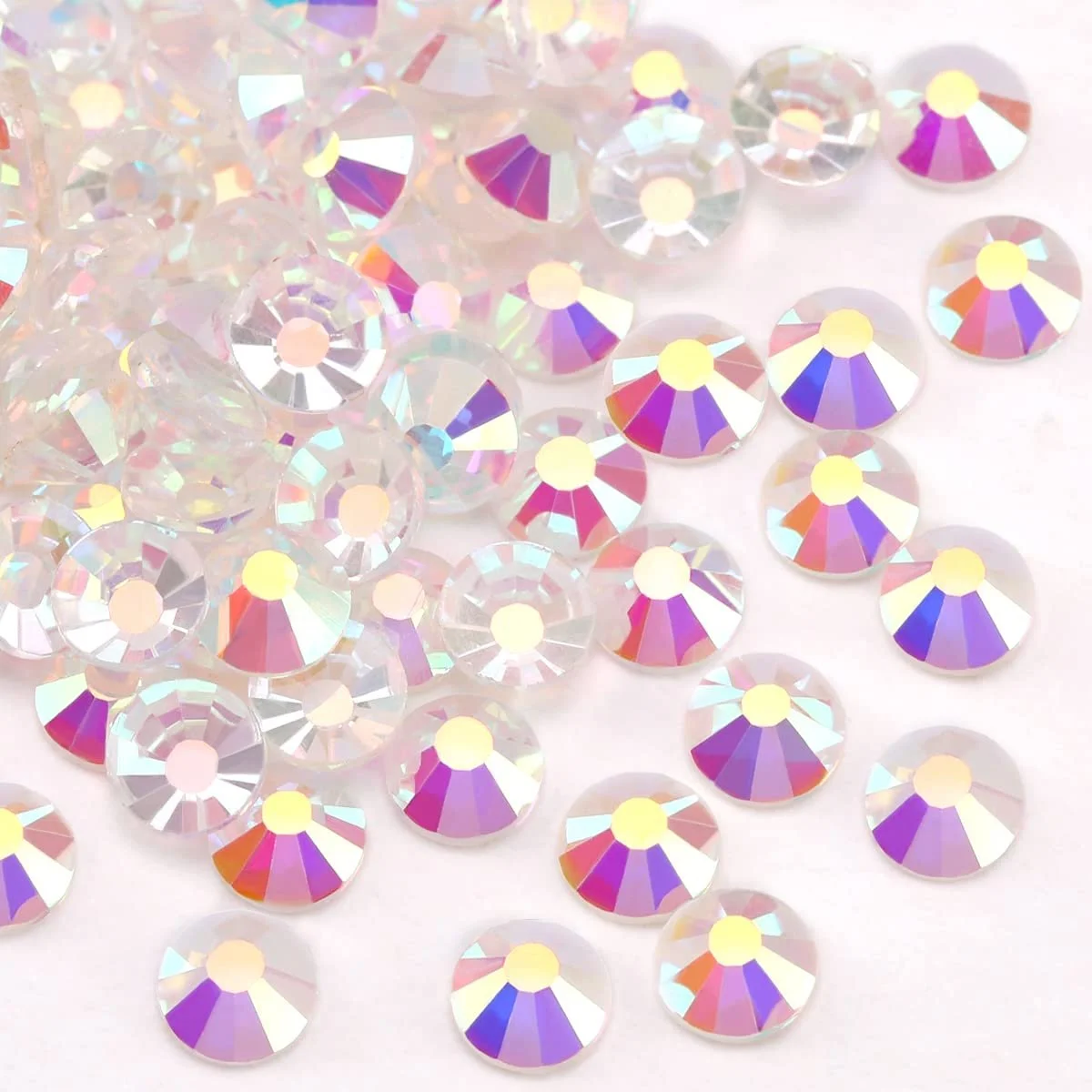 Стрази Novani Crystal Плоскі 1440 штук Скляні стрази для одягу, взуття, рукоділля, макіяжу, манікюру та DIY прикрас SS6, прозорі, фото №9