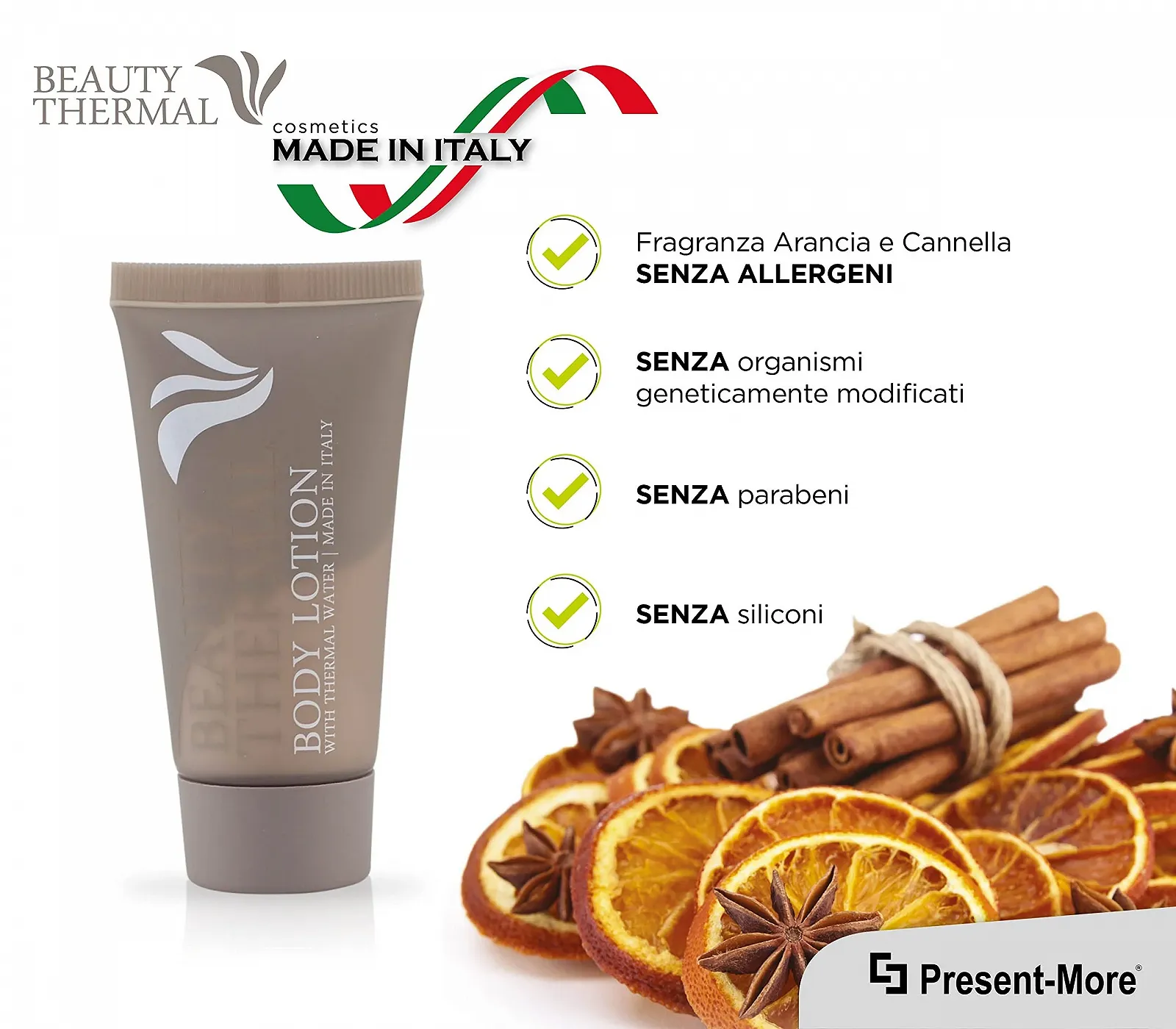 Лосьйон для тіла Present-More Beauty Thermal 30 мл Апельсин та Кориця, фото №4 Лосьйон для тіла Present-More Beauty Thermal 30 мл Апельсин та Кориця, фото №4