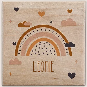 Скарбничка дерев'яна Boho Rainbow персональна synthetic.ua - Фото 1