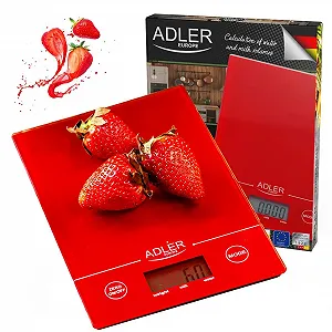 Купити Кухонні ваги Adler Electronic Scale 5 кг Red - Фото 1 Кухонні ваги Adler Electronic Scale 5 кг Red - Фото 1