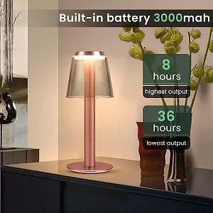 Настільна лампа Wireless сенсорна димована акумуляторна металева 3 рівні яскравості LED synthetic.ua - Фото 1