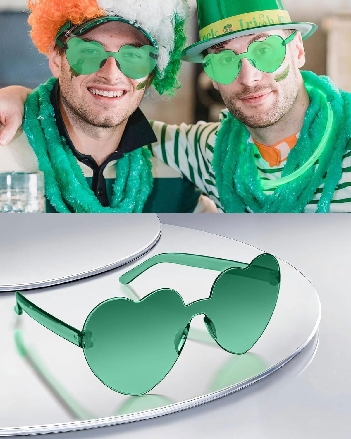 Солнцезащитные Очки Сердцеобразные QLEUIFT 2 Шт. для Женщин, фото №5