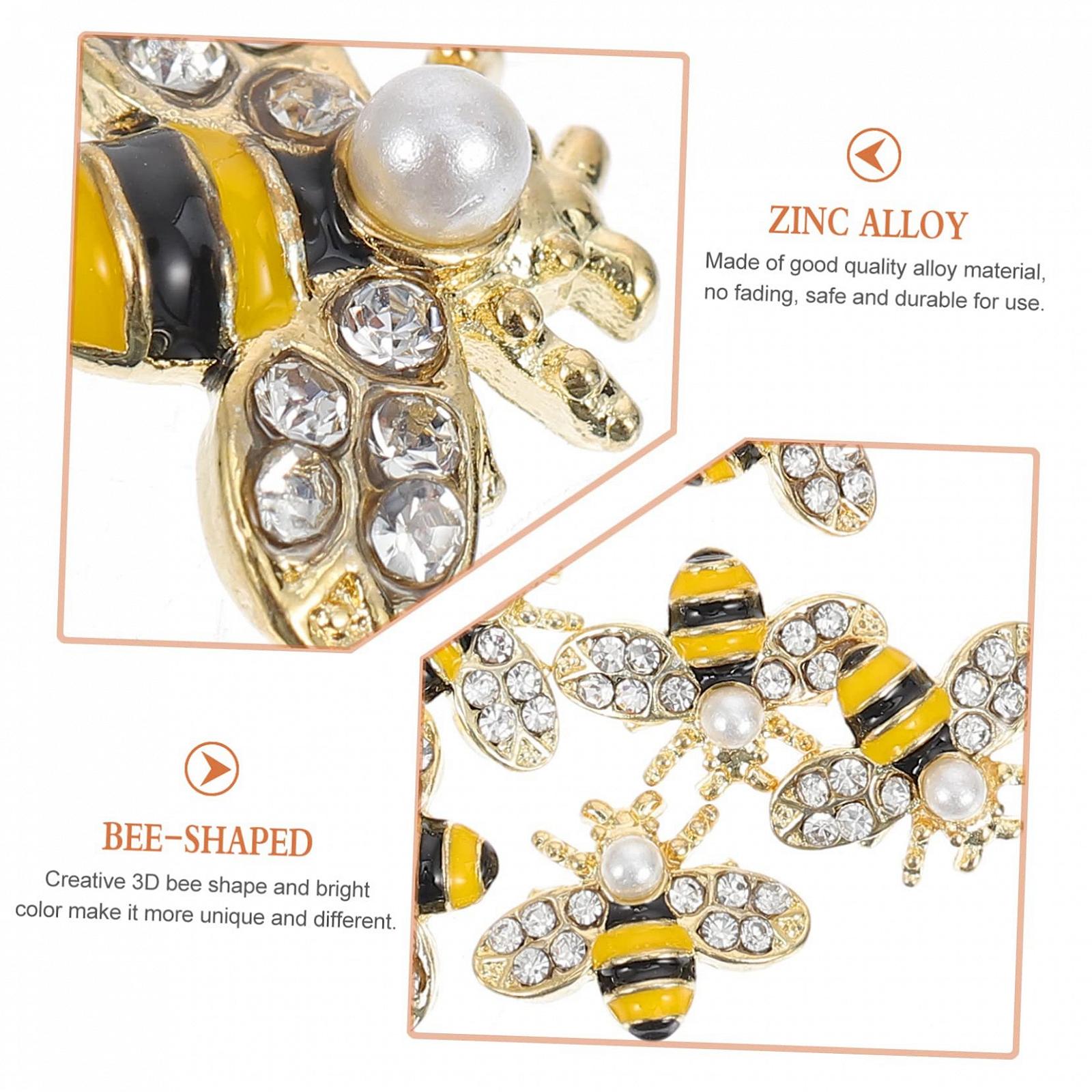 Подвеска для ногтей FRCOLOR Металл Пчелка Украшение для ногтей Свадебное украшение Стразы Украшения для ногтей Alloy 3D ABS, 40 шт, фото №9