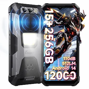 Смартфон FOSSiBOT F106 Pro 5G 15GB + 256GB 12000 мАч 30W 6.58 дюйма FHD+ 48MP + 20MP Android 14 IP68/IP69K NFC Серый - Фото 1