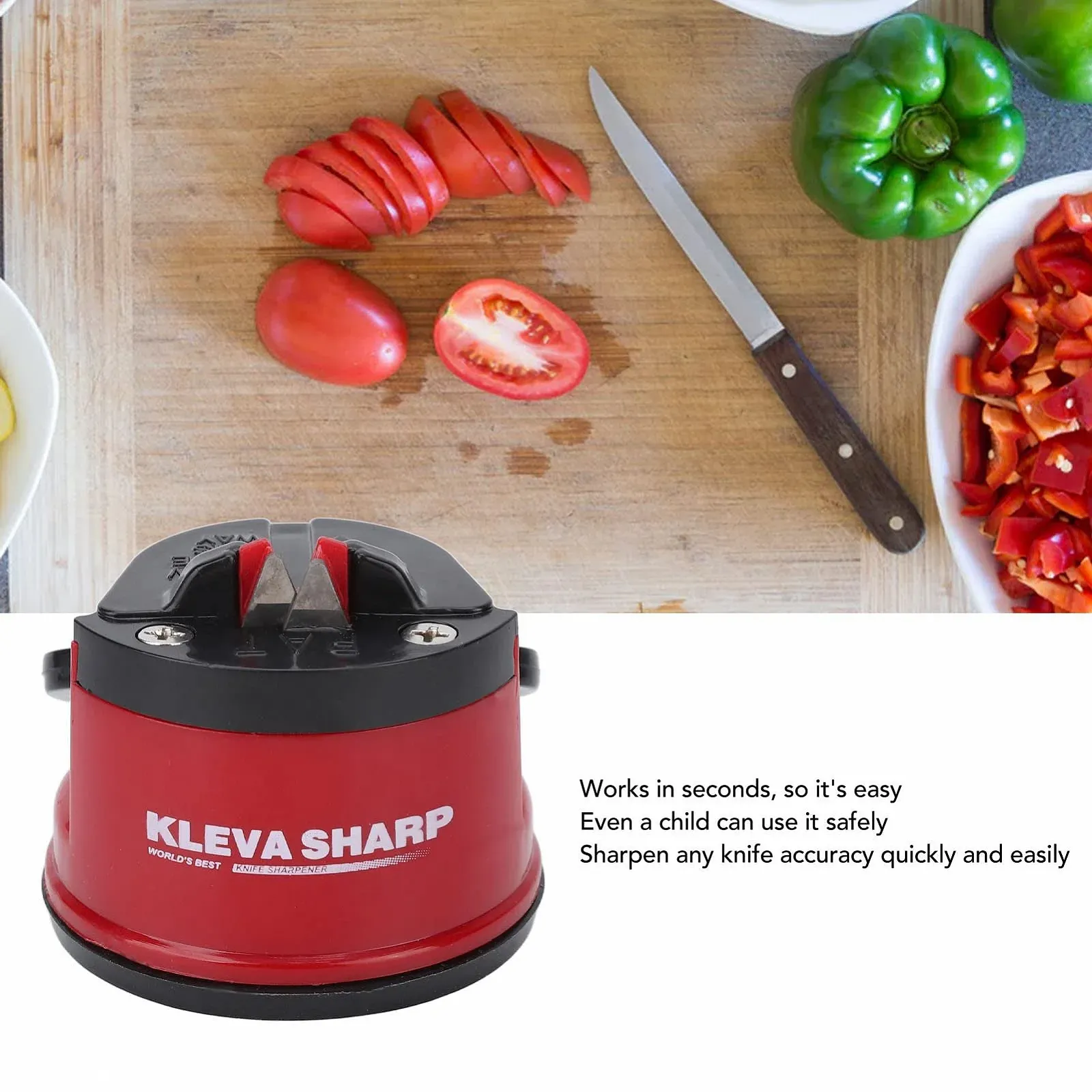 Точилка для ножів з присоскою з вольфрамової сталі, фото №7