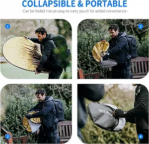 Світловідбивач NEEWER 43" 110 см Золотий synthetic.ua - Фото 1