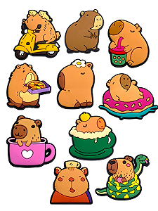 Джибитсы Капибара Capybara 10 шт аксессуары Крокс украшение Cap_23(1) - Фото 1