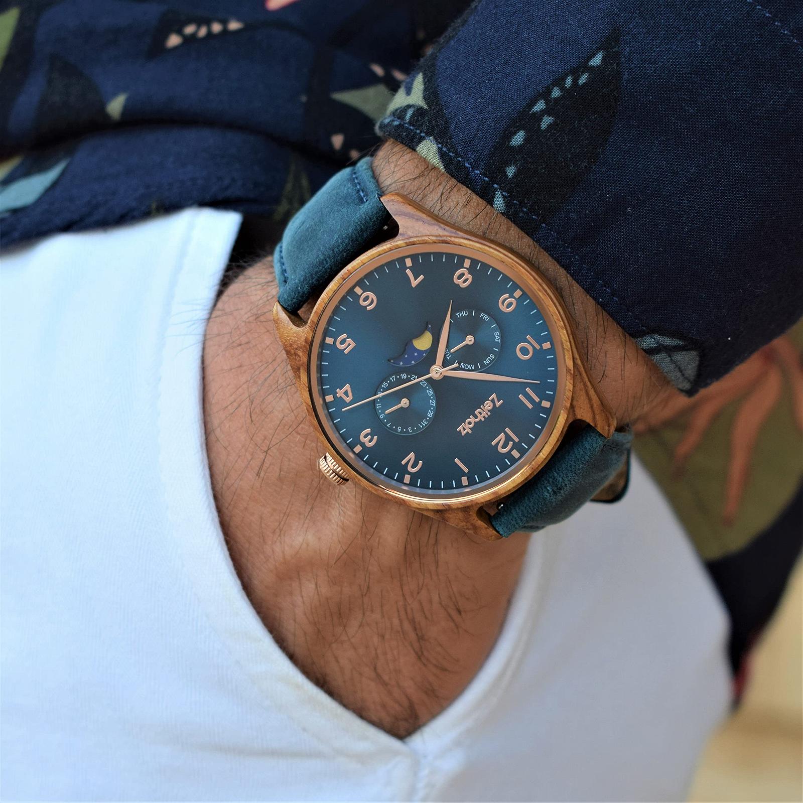 Часы Zeitholz New Klitten 42 мм 100% натуральное дерево с японским кварцевым механизмом для мужчин, фото №2 Часы Zeitholz New Klitten 42 мм 100% натуральное дерево с японским кварцевым механизмом для мужчин, фото №2