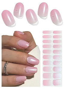 УФ-фольга для ногтей самоклеящаяся 20 штук Glazed Pink Ombre для DIY-маникюра - Фото 1