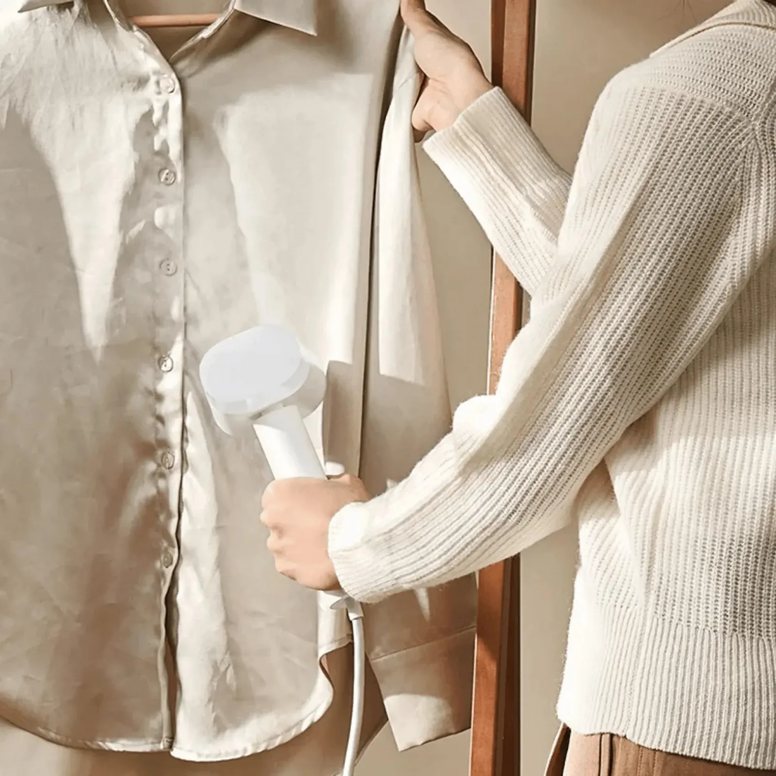 Вертикальный отпариватель Xiaomi Handheld Garment Steamer EU HS5-1-4WP Розовый, фото №8