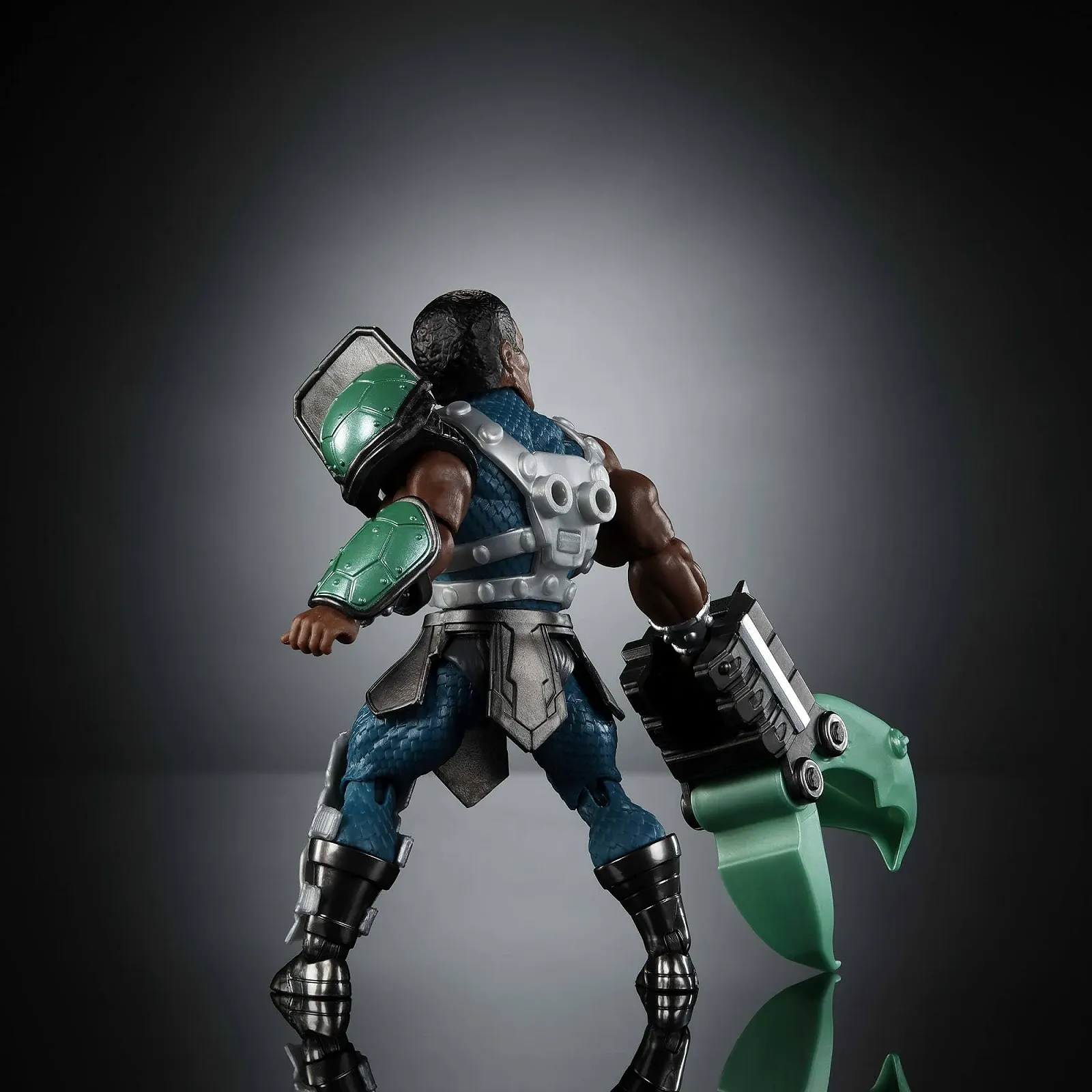 Шарнірна екшн-фігурка Masters of the Universe Origins Turtles of Grayskull Reptile Wars Clamp Champ JBN05 14 см, фото №6