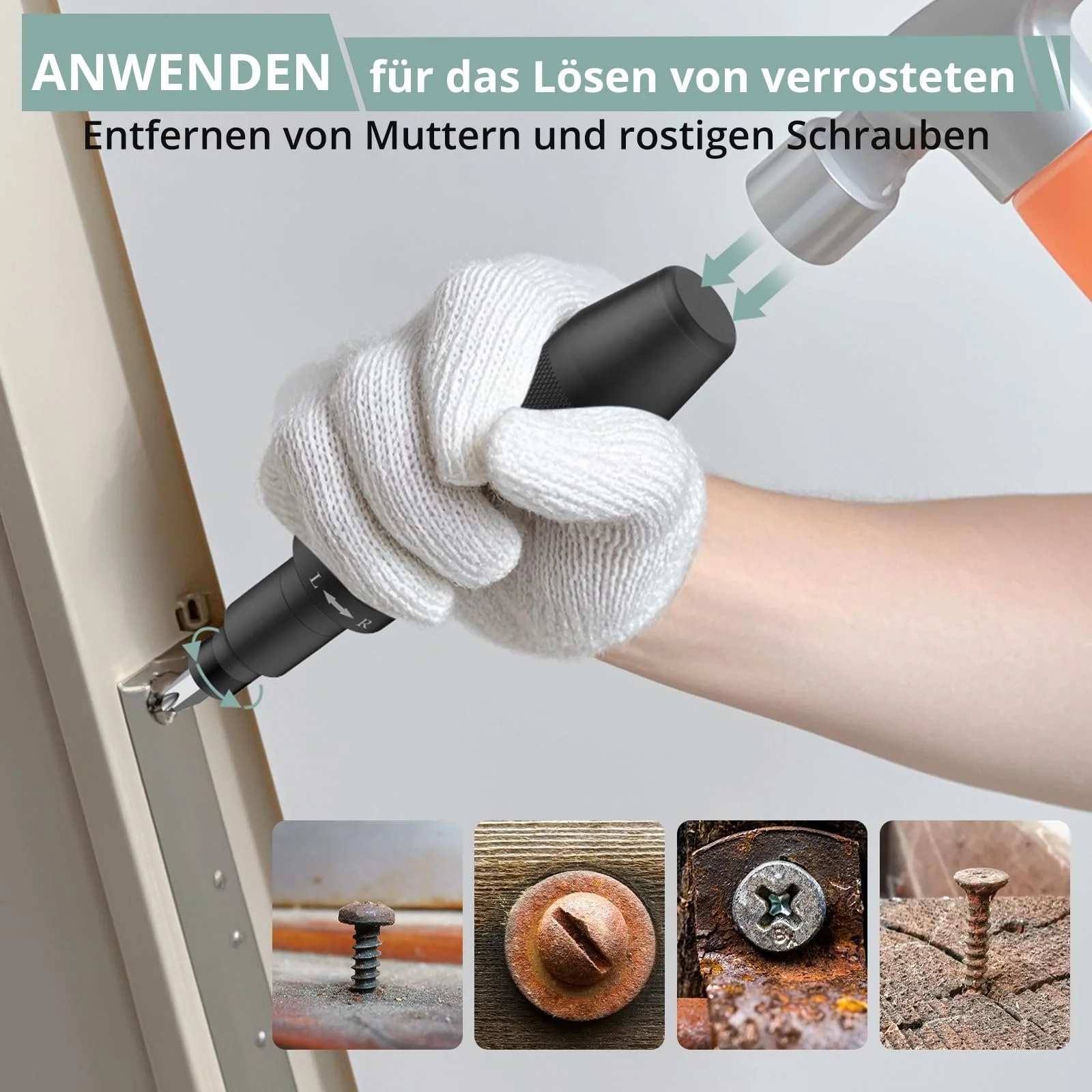 Набір ударних викруток COLFULINE 1/2 дюйма 13 предметів Black, фото №5