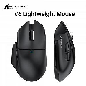 Мыша Attack Shark V6 PAW3311 25000DPI 1000Гц Black - Фото 1