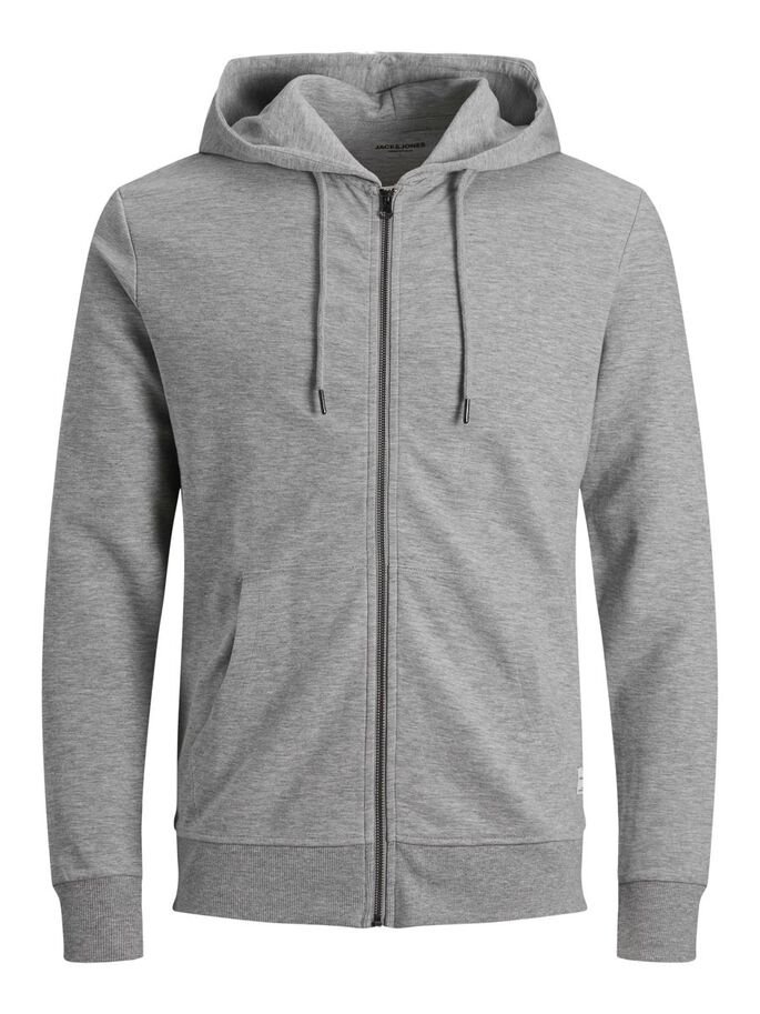 Свитшот Jack&Jones JJEBASIC SWEAT ZIP HOOD NOOS 12181901 Серый, XXL, фото №4