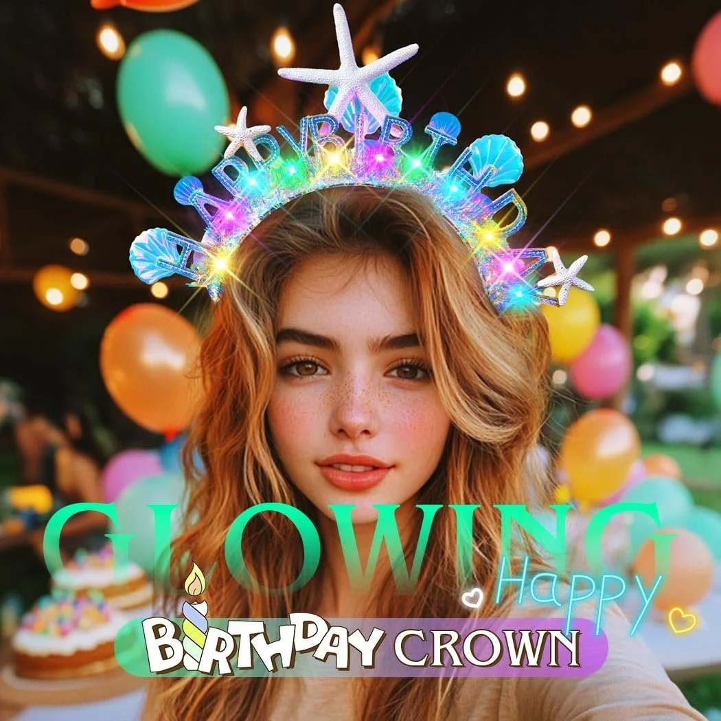 Обруч Корона З Днем народження зі світлодіодами, фото №4 Обруч Корона З Днем народження зі світлодіодами, фото №4