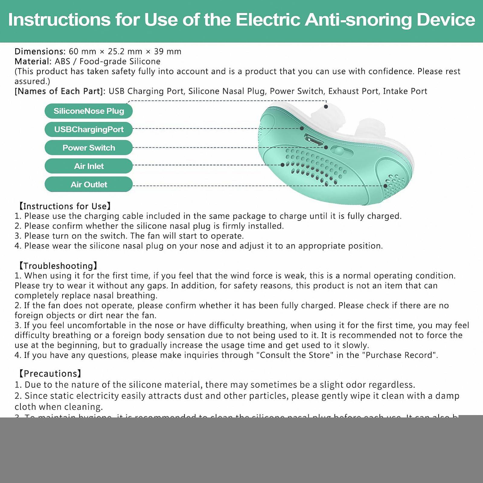 Пристрій проти хропіння для глибокого та спокійного сну Active Quiet Sleep Aid для розладів нічного сну, фото №3
