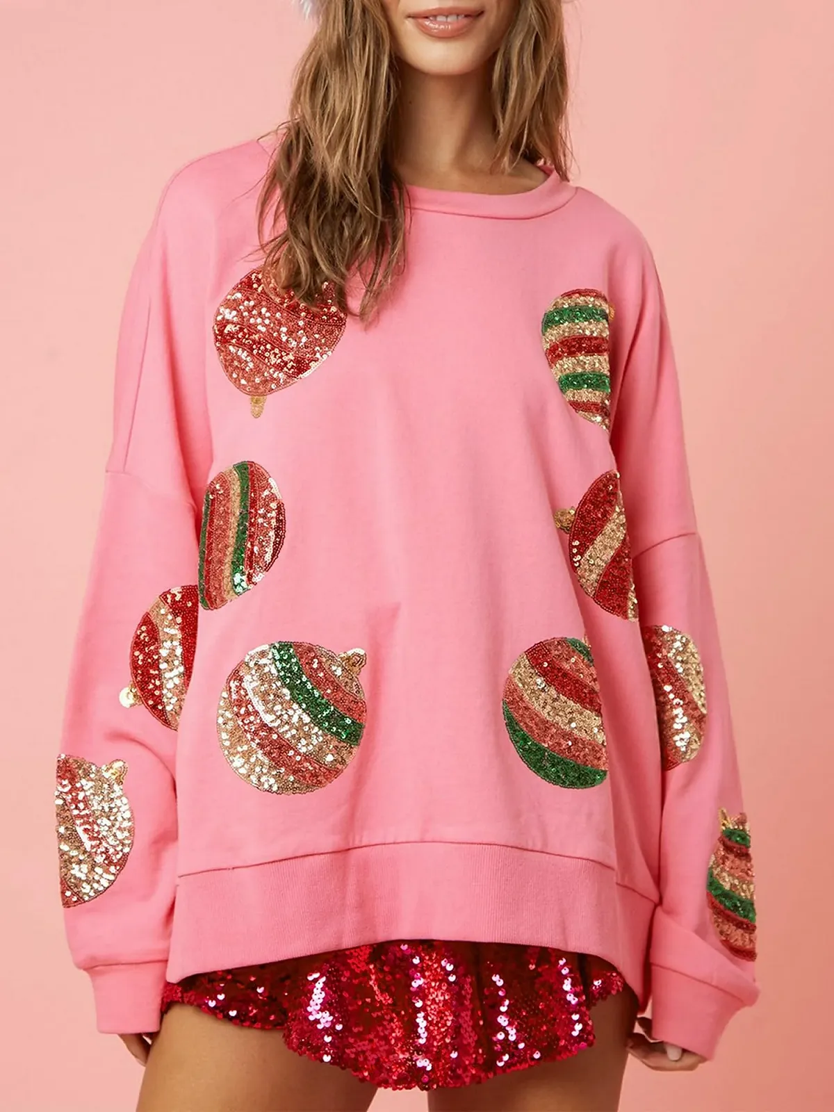 Светр SANSIWU Різдвяний Жіночий З блискітками Лускунчик Круглий виріз, фото №3 Светр SANSIWU Різдвяний Жіночий З блискітками Лускунчик Круглий виріз, фото №3