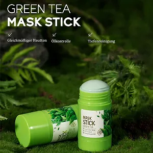 Маска-стик Soleneva Green, Очищающая глиняная маска с зеленым чаем для увлажнения кожи для мужчин и женщин для всех типов кожи, Глиняная маска для уменьшения пор, против акне, 2 шт synthetic.ua - Фото 1