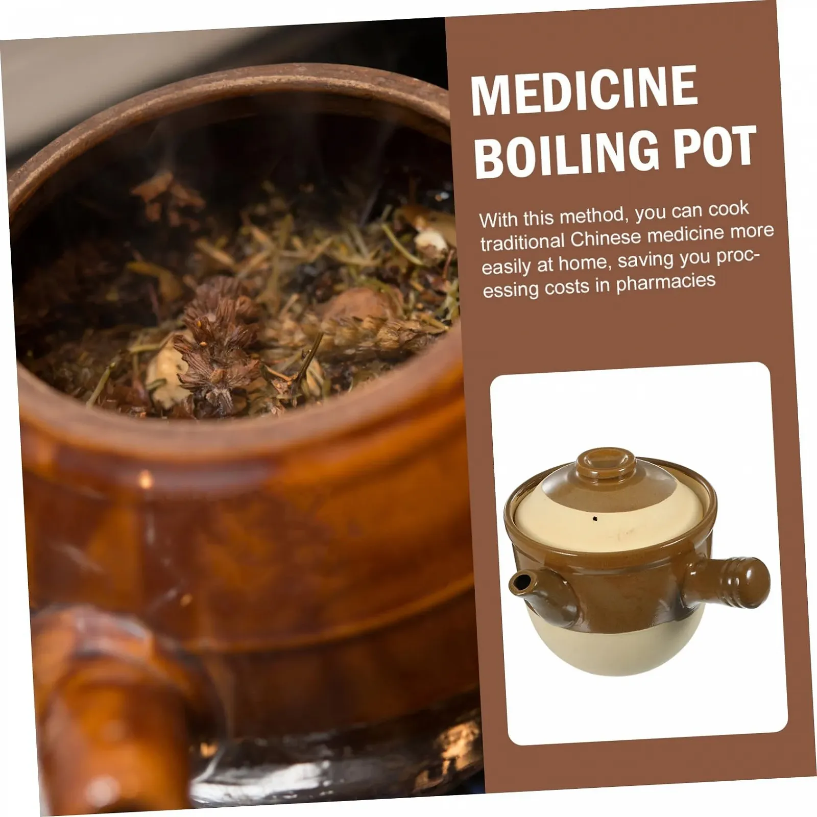 Глиняный горшок традиционный многофункциональный термостойкий с эргономичной ручкой, фото №9