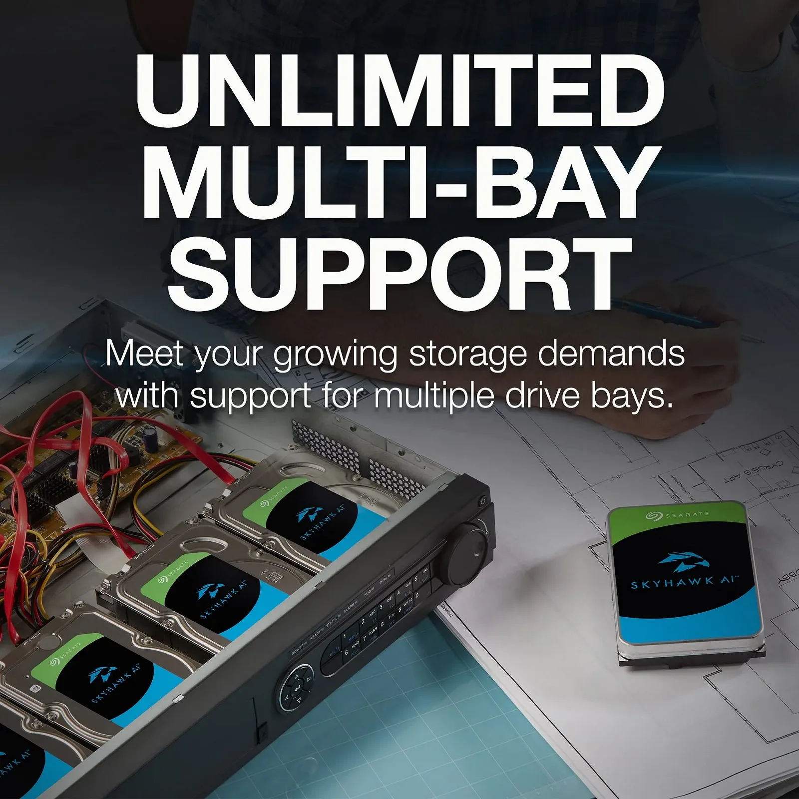 Жесткий диск Внутренний Seagate SkyHawk AI 12ТБ 3.5" SATA 6 Гбит/с 256 МБ Cache, фото №5