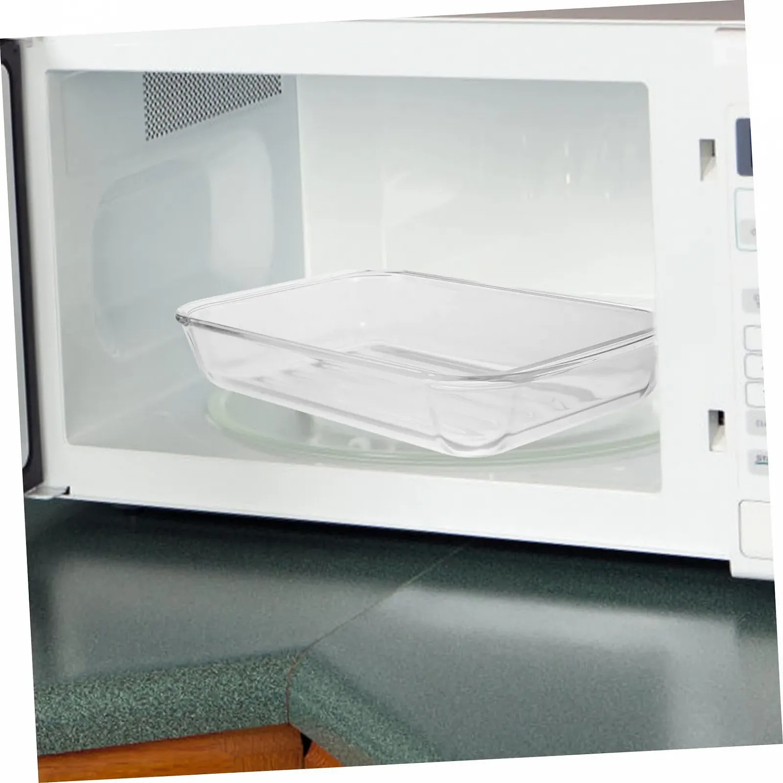 Форма для запікання велика термостійка скляна для духовки та мікрохвильової печі прозора, фото №7