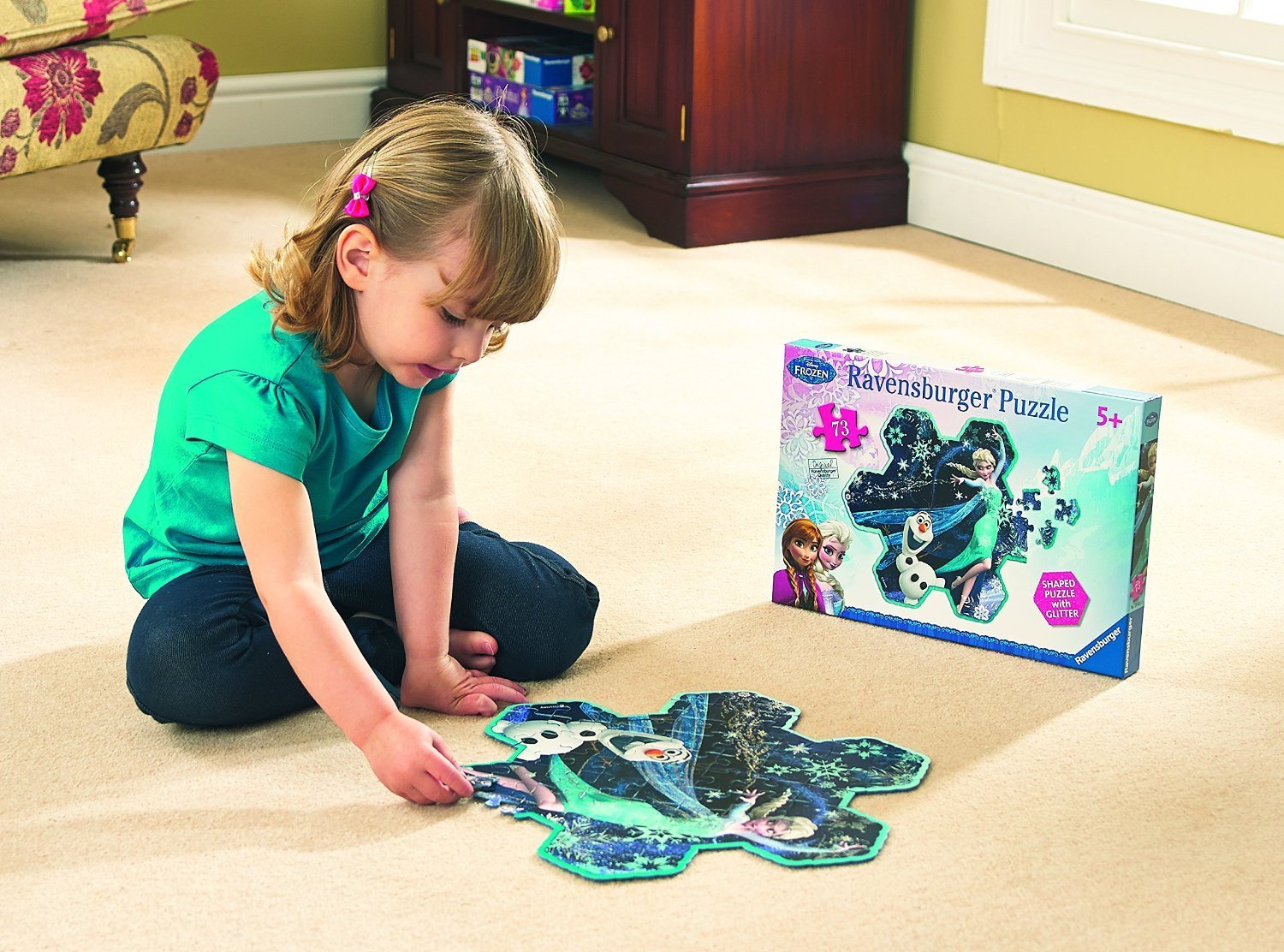 Пазлы Ravensburger Disney Frozen Elsa's Snowflake 73 элемента Фигурные, фото №2