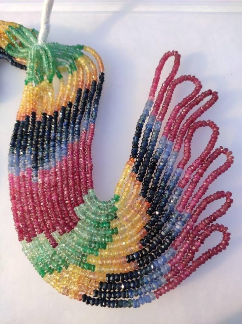 Бусины из натурального драгоценного камня, граненые рондели 2.5-3.5 мм, нить длиной 40 см бусины из драгоценных камней для ожерелья, браслета, фото №1