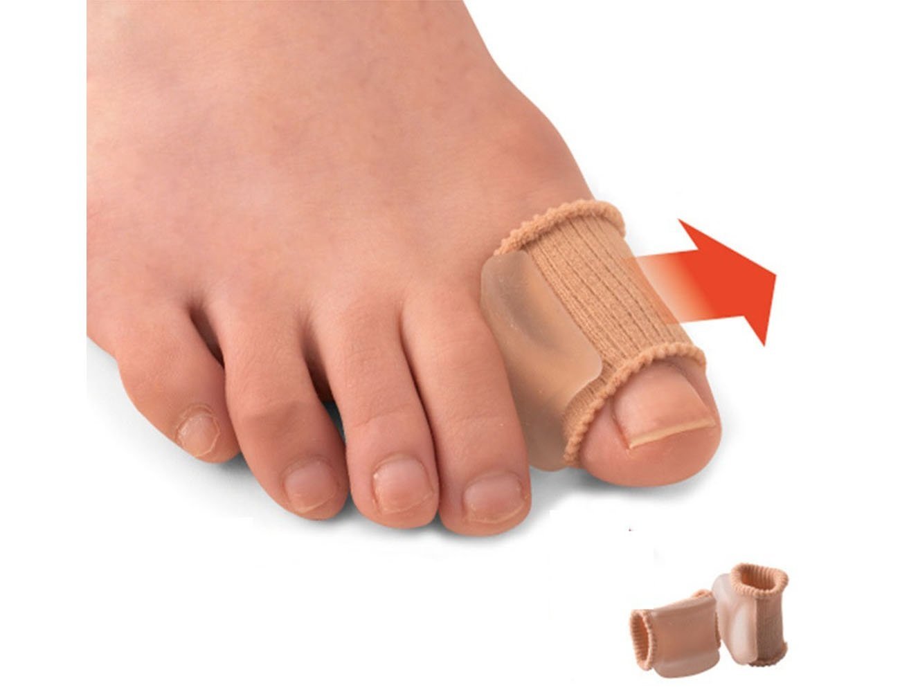 Роздільник для пальців ніг Elitzia для захисту від вальгусної деформації Hallux Valgus, гелева корекція, фото №1