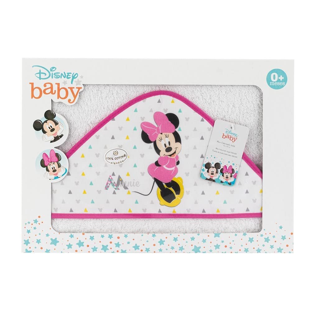 Банное полотенце Disney Minnie Mouse Geo Белое/Розовое, фото №1