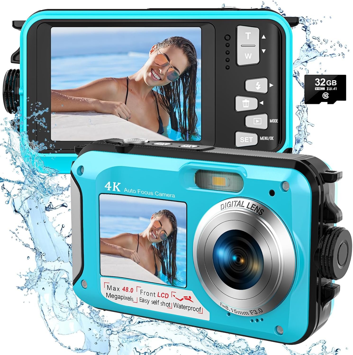 Фотоапарат Yixinxin 4K806ZP01 48Мп / CMOS / 4K 30fps / 16Х зум / Голубий, фото №1