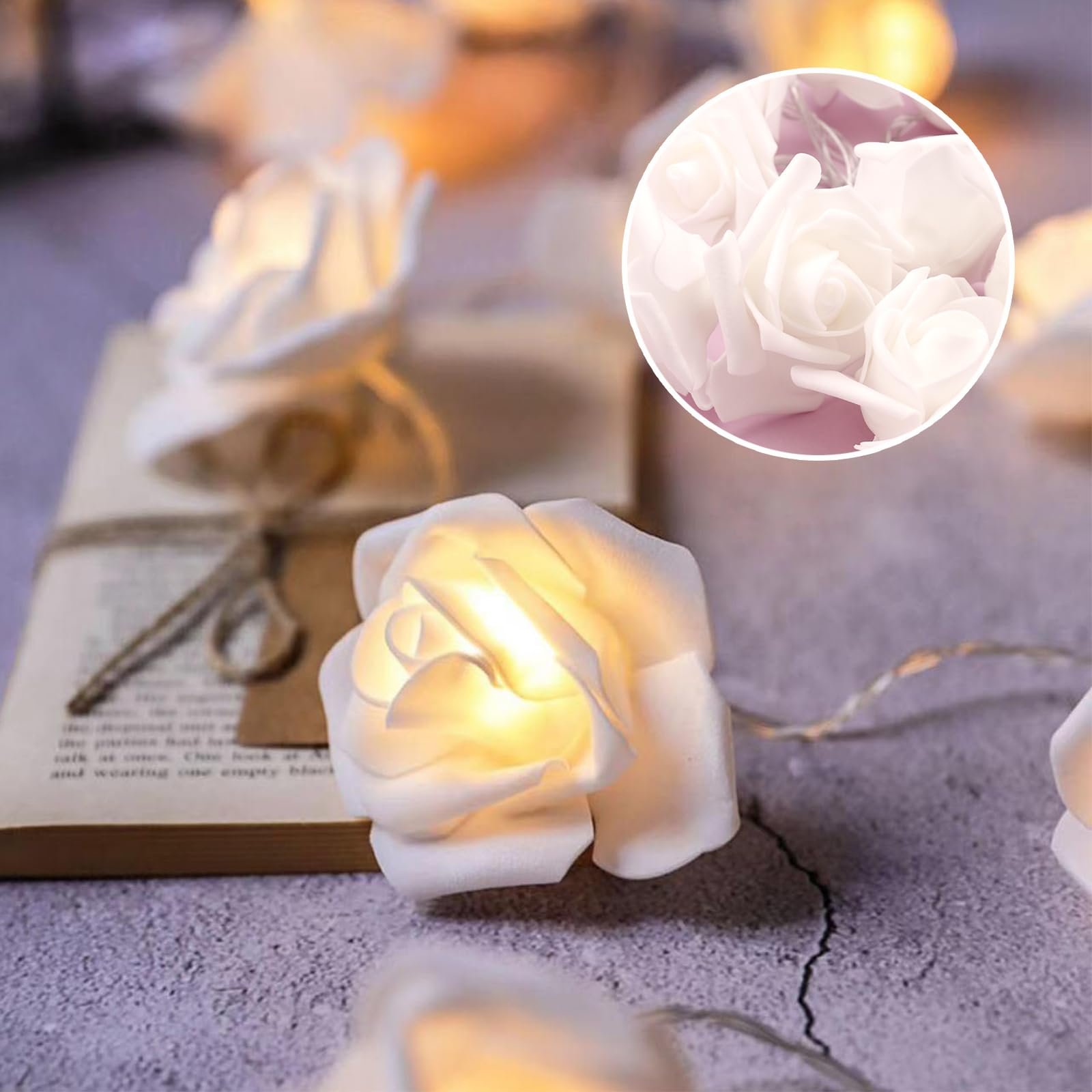 Гірлянда ENLACE Троянда 1,5 м 10 LED Теплий Білий, фото №3