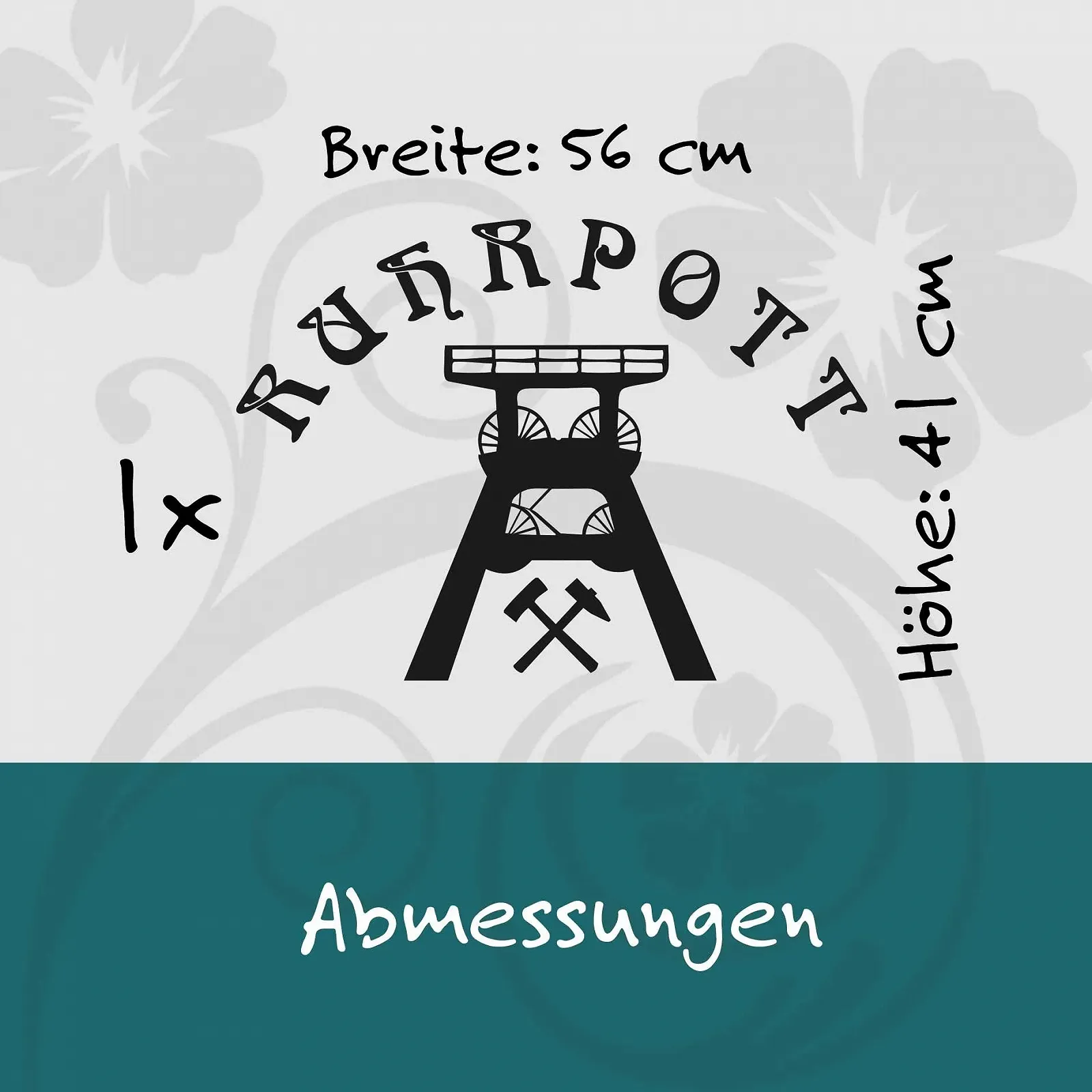 Наклейка на стіну kleb-Drauf 1 Ruhrpott Чорна матова, фото №3