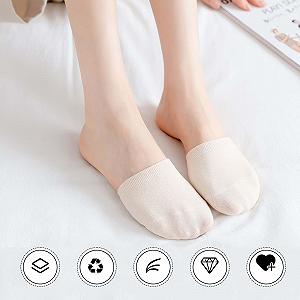 Носки с пальцами, женские носки-невидимки, короткие носки, женские носки с пальцами, невидимые нескользящие носки для высоких каблуков, для балета synthetic.ua - Фото 1
